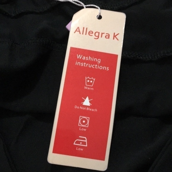 ALLEGRA K Black & White Sleeveless Fishtail Dress Size Medium - Picture 11 of 11